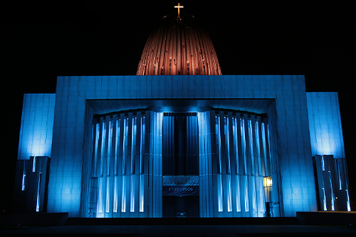 Świątynia Opatrzności Bożej - iluminacja zewnętrzna